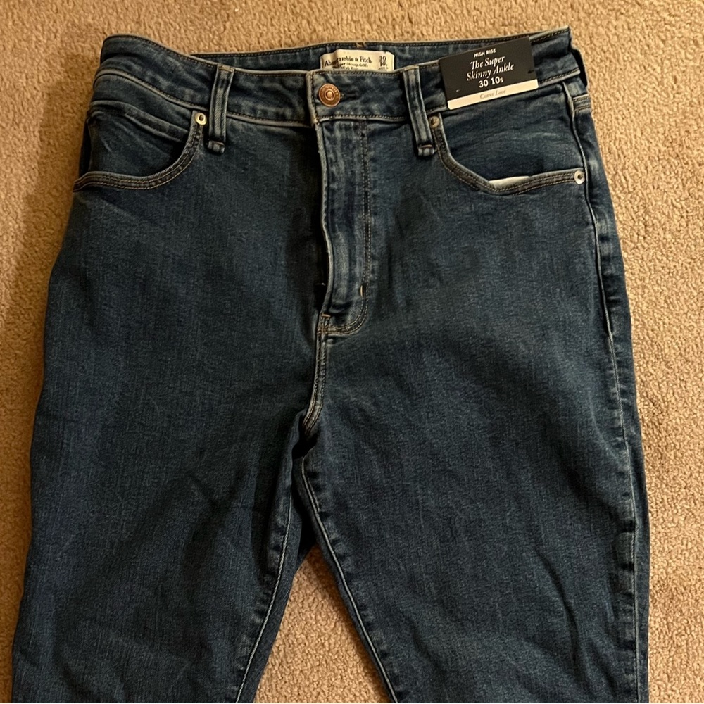 Abercrombie Curve Love high rise the super skinny ankle jeans